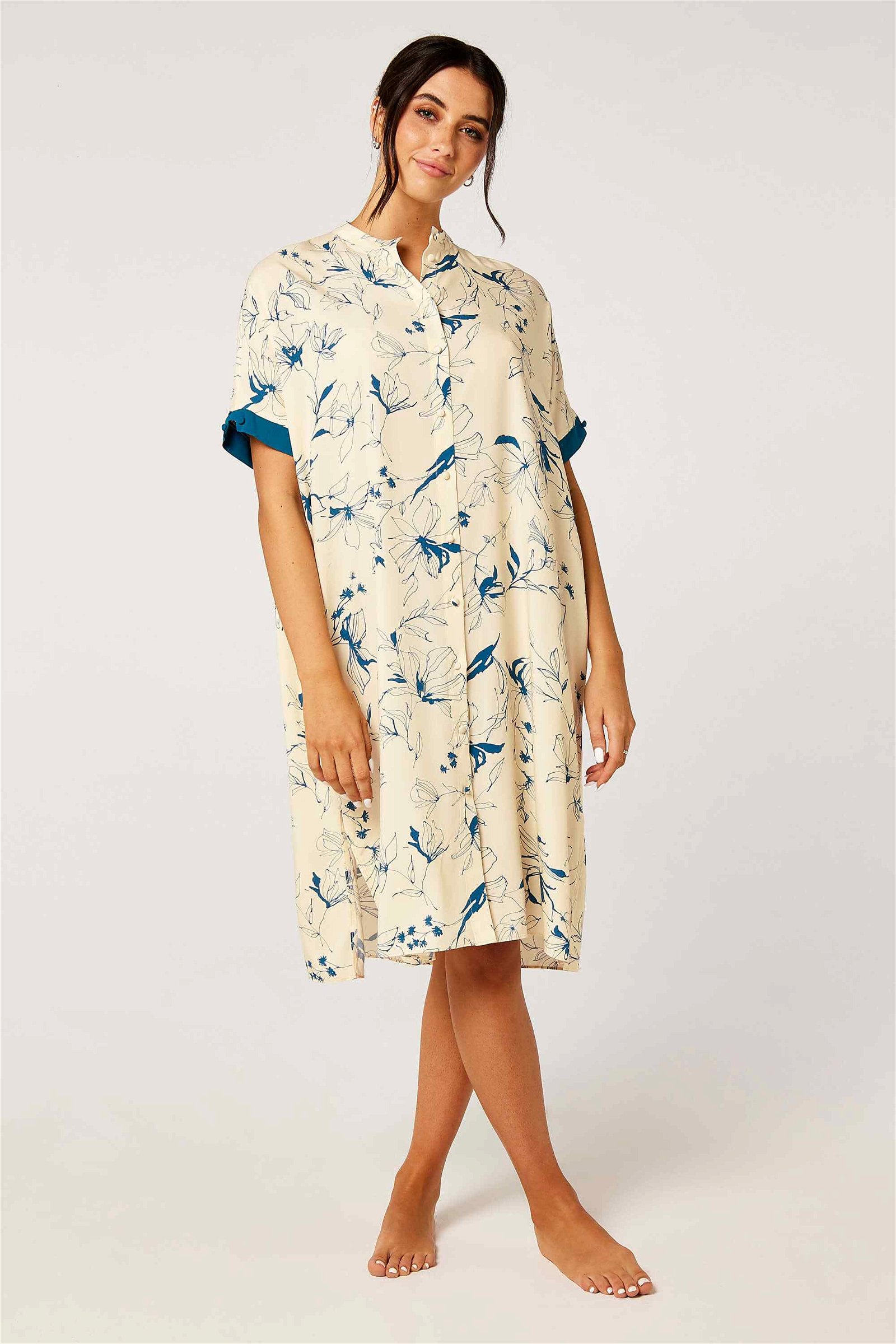 Midi Flower Printed Gown