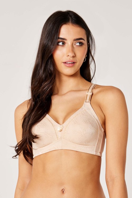 Full Cup Bra with flower details