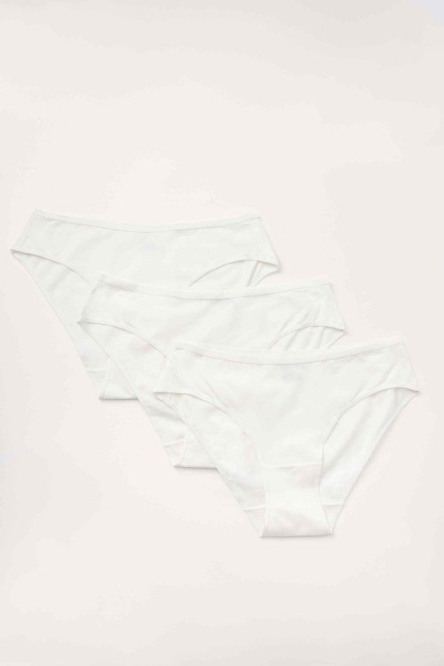 Pack of 3 neutral colored low waisted panties