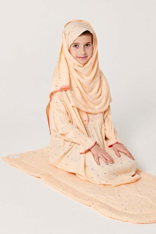 Little Girl Zippered Prayer Dress with Mat